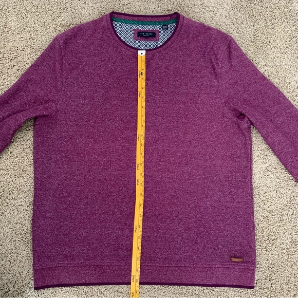 Ted Baker London Kapela Textured Crewneck Sweatshirt in Purple Size 5 XL - Picture 13 of 15
